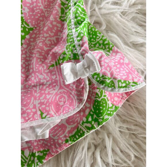 Lilly Pulitzer‎ Women's Floral Mid-Rise Mini Skort Vacation Pink Green Size 4 - Picture 2 of 9